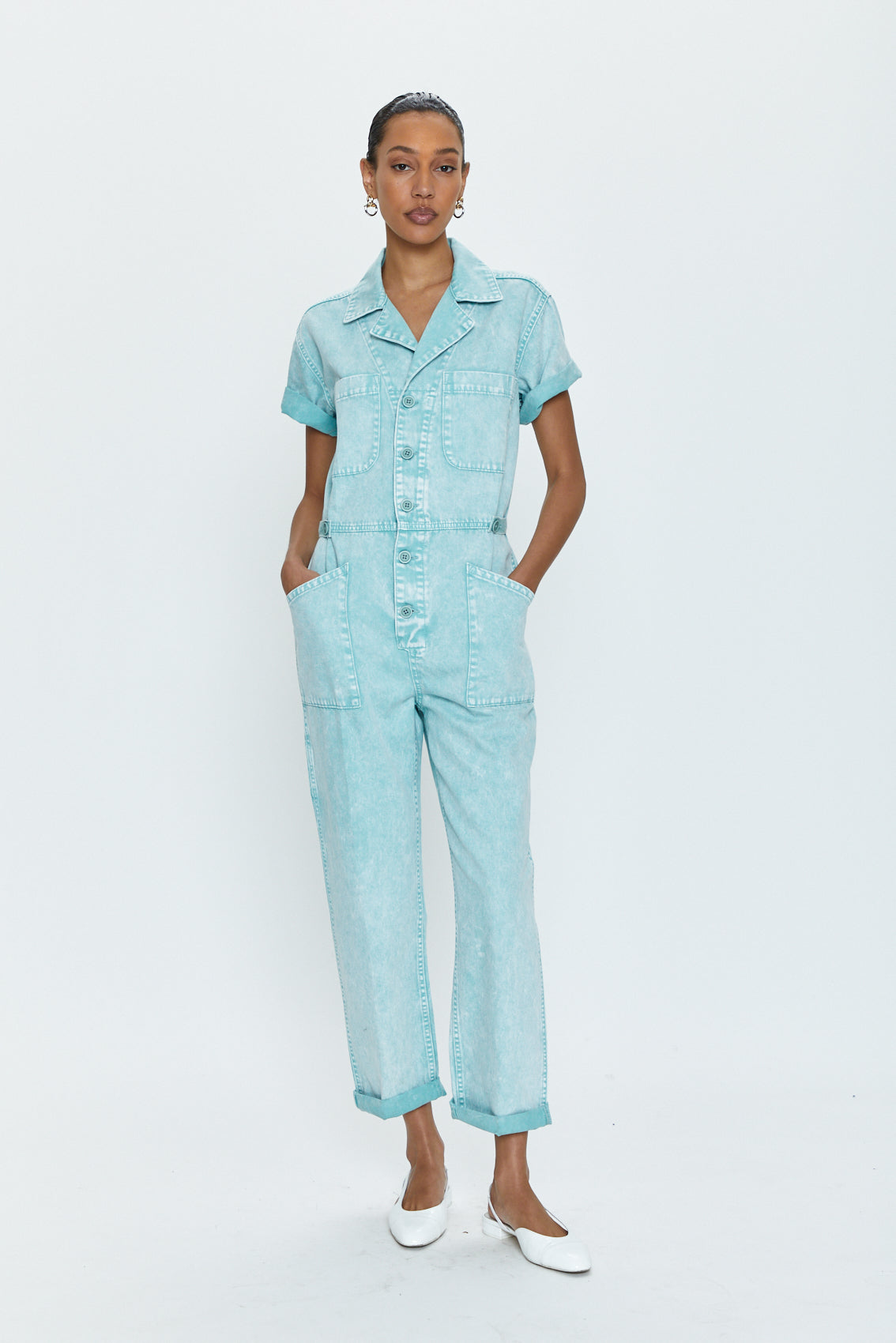 Grover Short Sleeve Field Suit - Aqua Snow
            
              Sale